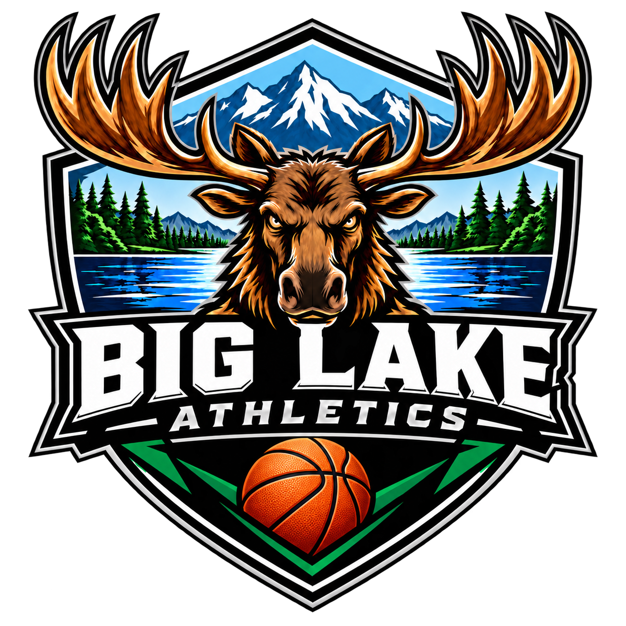 Big Lake Athletics basketball crest